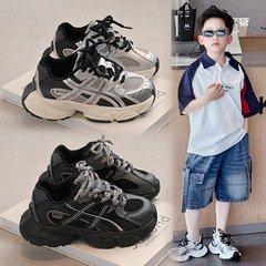 儿童老爹鞋2025春秋季新款韩版女童运动鞋透气男童网鞋跑步鞋复古