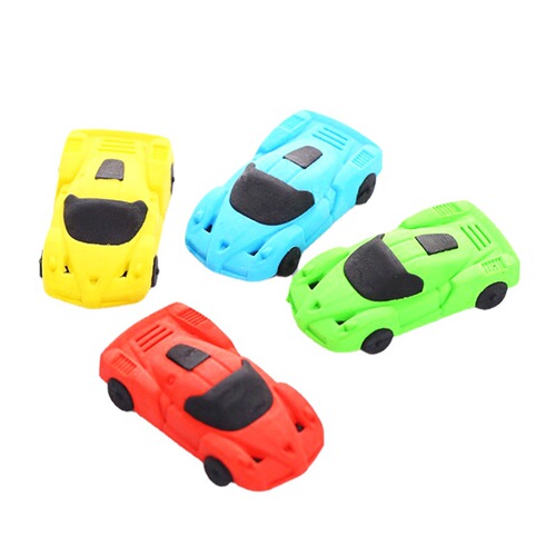 Cartoon racing eraser, detachable car-shaped eraser, creative stationery, school supplies, prizes wholesale