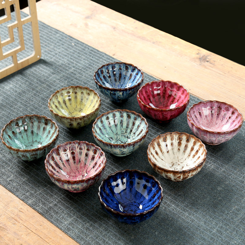 Kiln change to build Kungfu Tea Single Cup Ceramic Master Cup Tianmu…