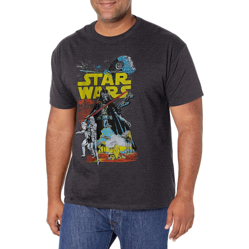 European Size American Retro T-Shirt Star Wars Mens 16Strw512We