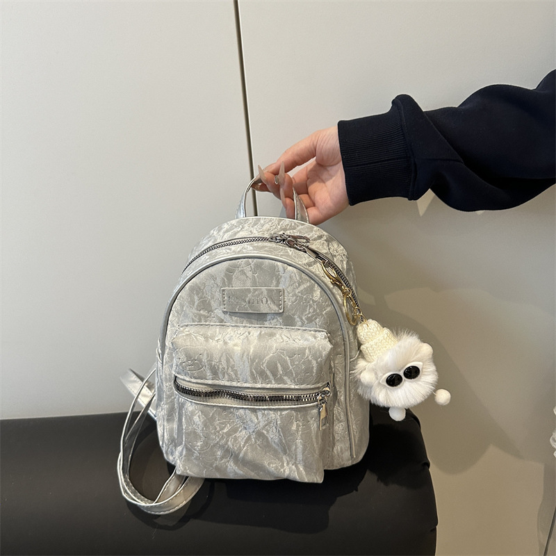 Mochila simple y moderna de todo fósforo, personalidad femenina, ocio, estudiantes, clase, primavera, nueva textura, mochila popular