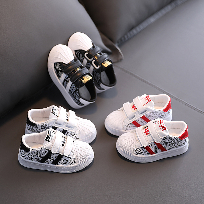 2021 spring new baby white shoes boys to...