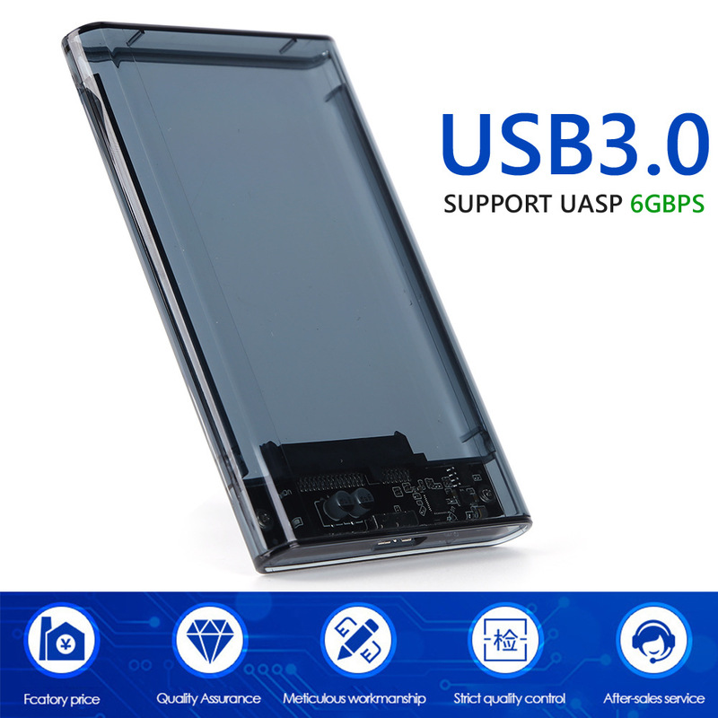 Notebook 2.5 inch transparent box SSD external mobile hard disk box USB3.0/3.1 solid state hard disk box