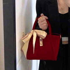 ニッチウェディングバッグ女性の花嫁のウェディングバッグレッドバッグハイエンド2025新しい大容量バケットバッグトートバッグ
