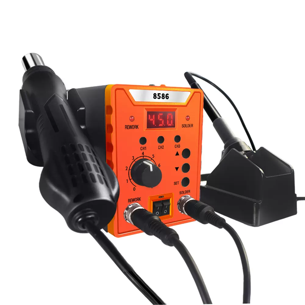 新700W二合一8586拆焊台热风枪焊台数显调温拆焊台手机维修烙铁