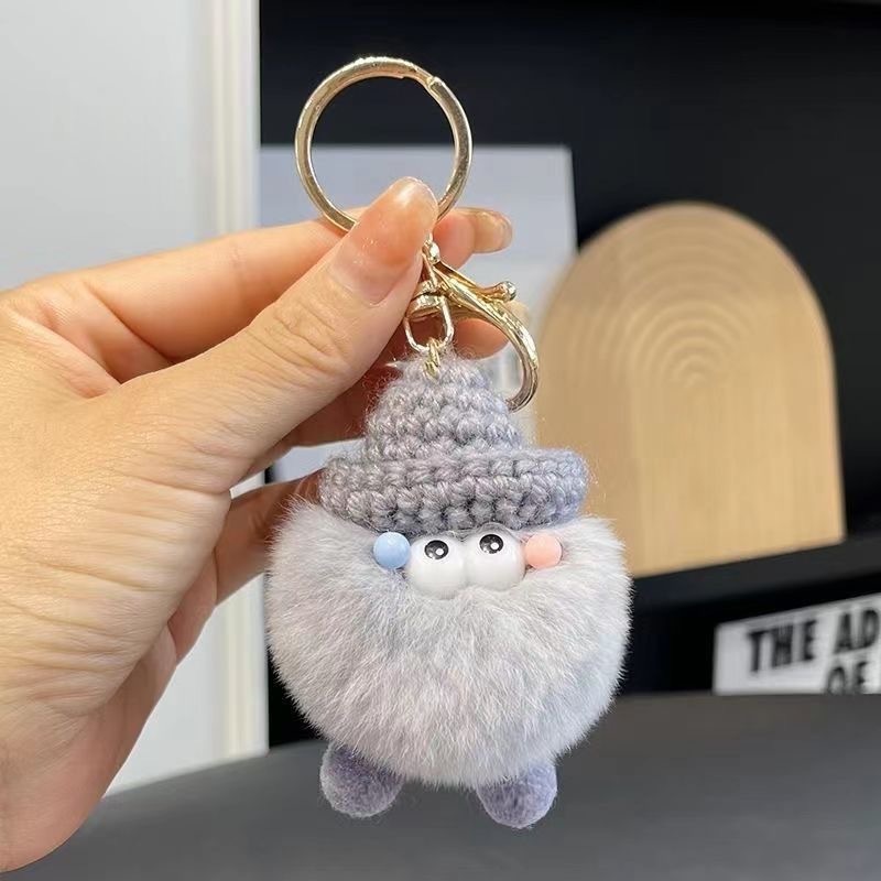 Imitación coreana de pelo de pimples, feos y lindos frijoles, colgantes de peluche, muñecas de dibujos animados, bolsos colgantes, bolsos colgantes, llaveros