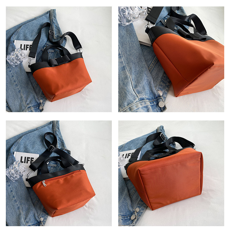 Cesto di verdura, borsa a secchiello, borsa da viaggio ad alta capacità da donna 2024, tessuto di nylon di nicchia e versatile_voghion.com
