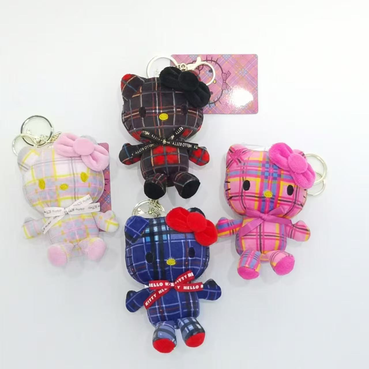 4寸复古kt格纹系列豹纹kt挂件包包挂饰