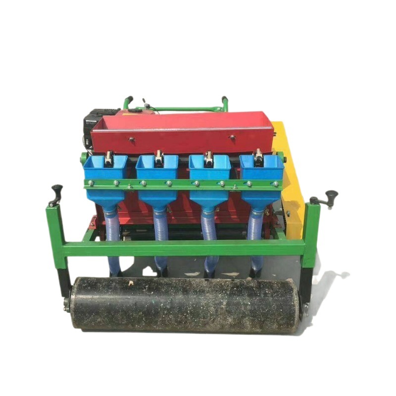 Siembra de ajo ajustable de gasolina plantación de ajo de colina plana pequeña máquina de plantación de ajo de alta velocidad tipo empuje manual image 5