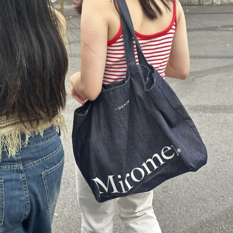 Miroment生活需要大袋子!indigo色超大容量牛仔布袋单肩托特包|undefined