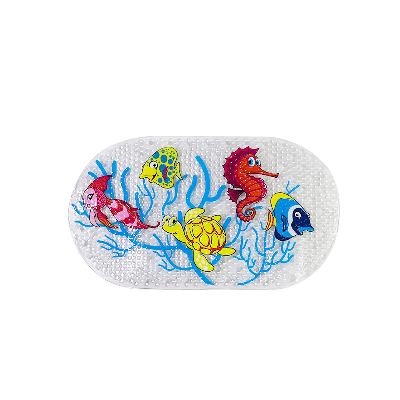 Patrón de impresión transfronteriza PVC baño antideslizante alfombra con adsorción Hotel ducha bañera alfombra de piso estera de piso de protección del medio ambiente fabricante