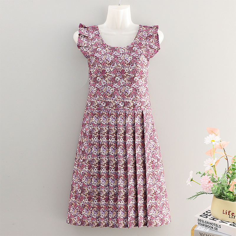 2025 delantal explosivo extranjero flor triturada cinturón falda impermeable a prueba de aceite cocina ropa de trabajo sin mangas especial para mujeres