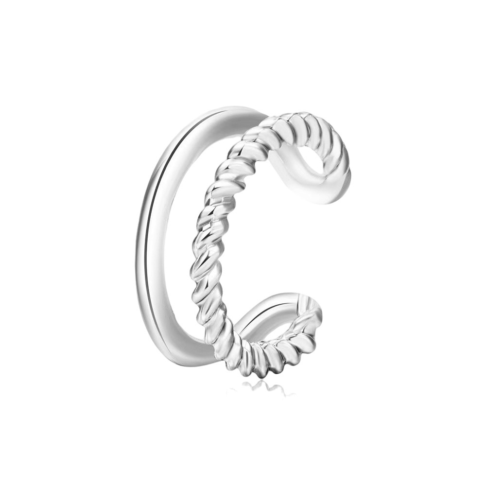 Oredos para damas creativas europeas y americanas Pendientes enrollados en espiral de cartílago no poroso Pendientes de clip de oreja de aleación ajustable para mujer