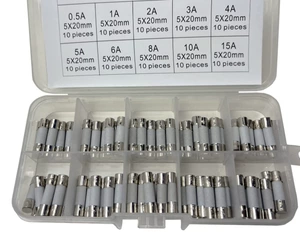 Быстрый керамический разнообразный предохранитель, 5x, x20, 51A, 2A, 3A, 4A, 5A, 6A, 8A, 10A, 15A