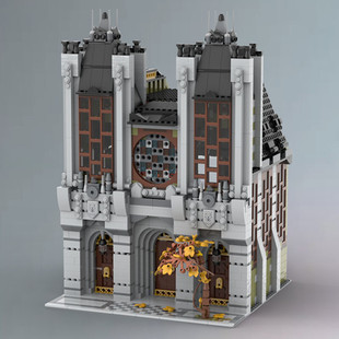 Moc-147674 Small City Cathedral with Internal Modular Building 2574 Particle Number
