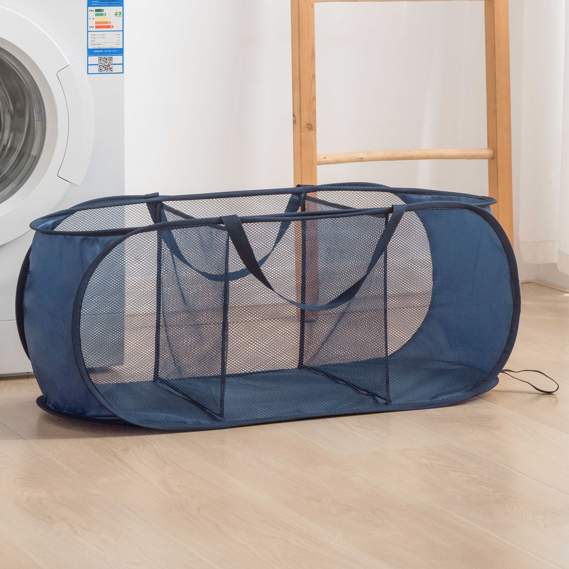 Cesta de lavandería doméstica en capas plegable partición engrosada cesta de lavandería dos o tres rejillas cesta de almacenamiento de dormitorio caja de cesta de lavandería de múltiples capas