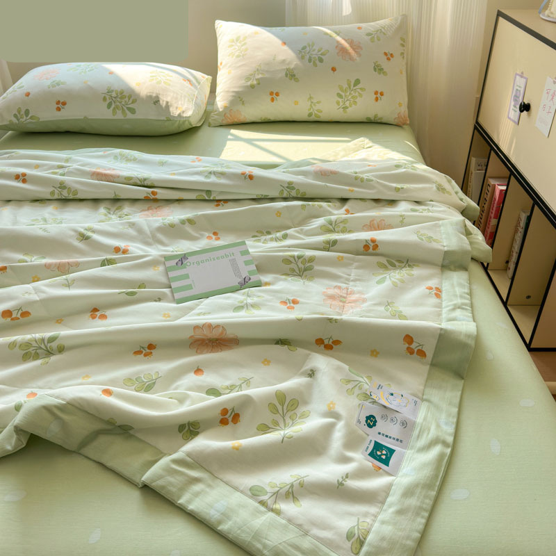 Edredón de aire acondicionado de algodón puro edredón de algodón lavable a máquina edredón de verano edredón de dormitorio individual edredón de verano