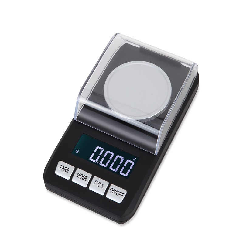 厂家小型珠宝秤批发 迷你便携克拉秤防风罩克称小型高精度珠宝称
