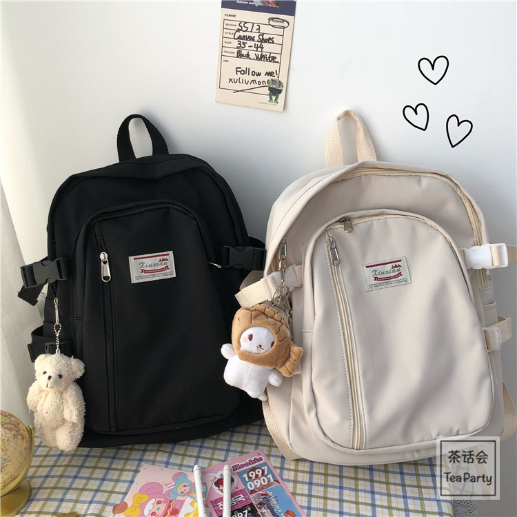 European and American Women's Korean Fashion New Large-Capacity Ins Style Cute Girly Heart High School Student Junior High School Student Backpack