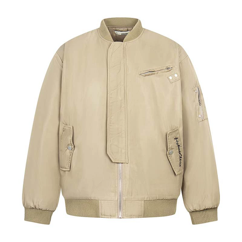 Retro jacket for leisure, with embroidery, oversize