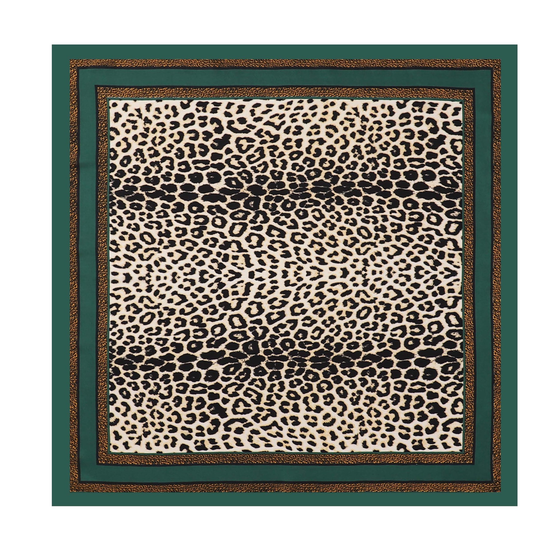 Women's Fashion Leopard Satin Printing Silk Scarves display picture 2