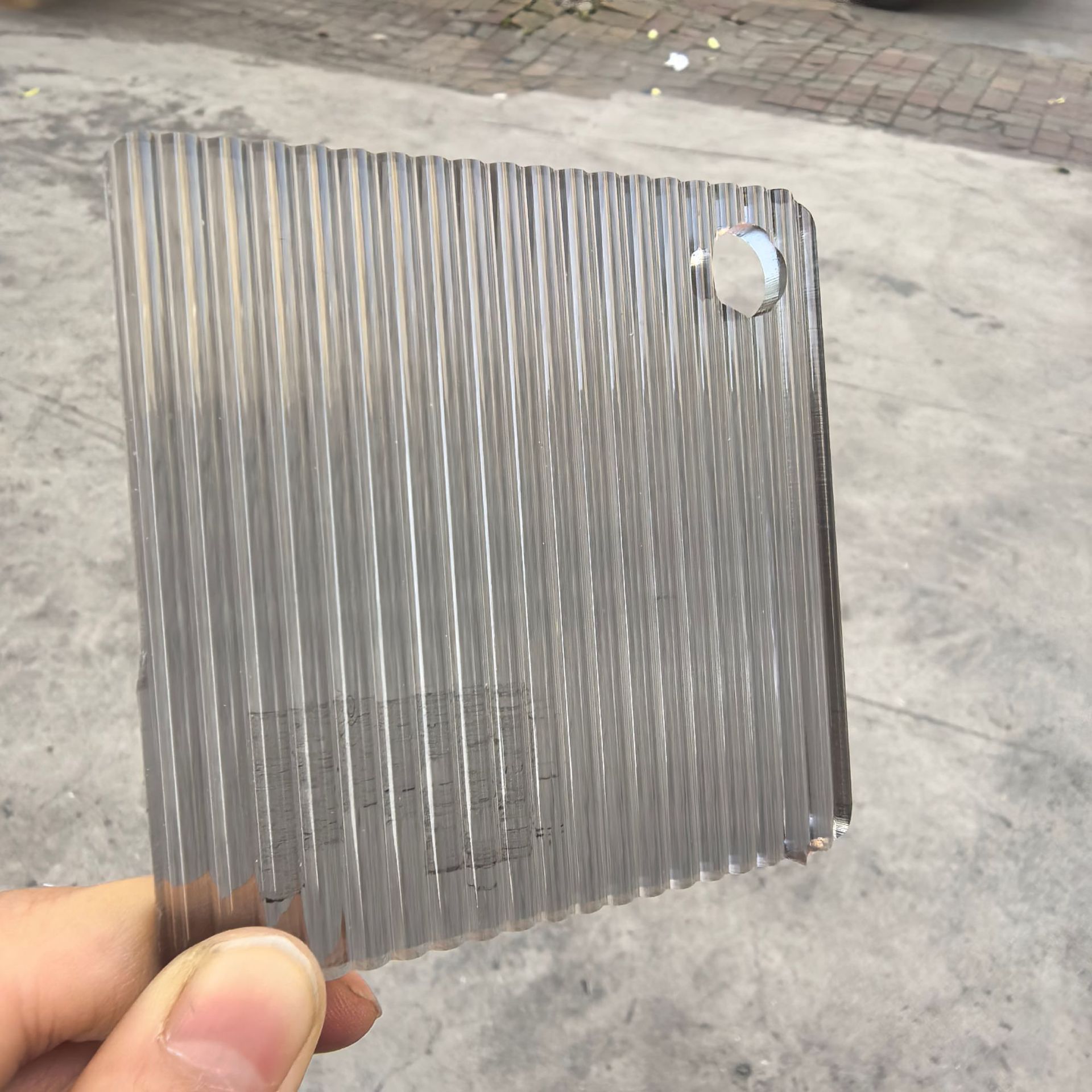 亚克力板烟灰色粗条纹有机玻璃艺术板背景墙屏风隔断装修建材广告