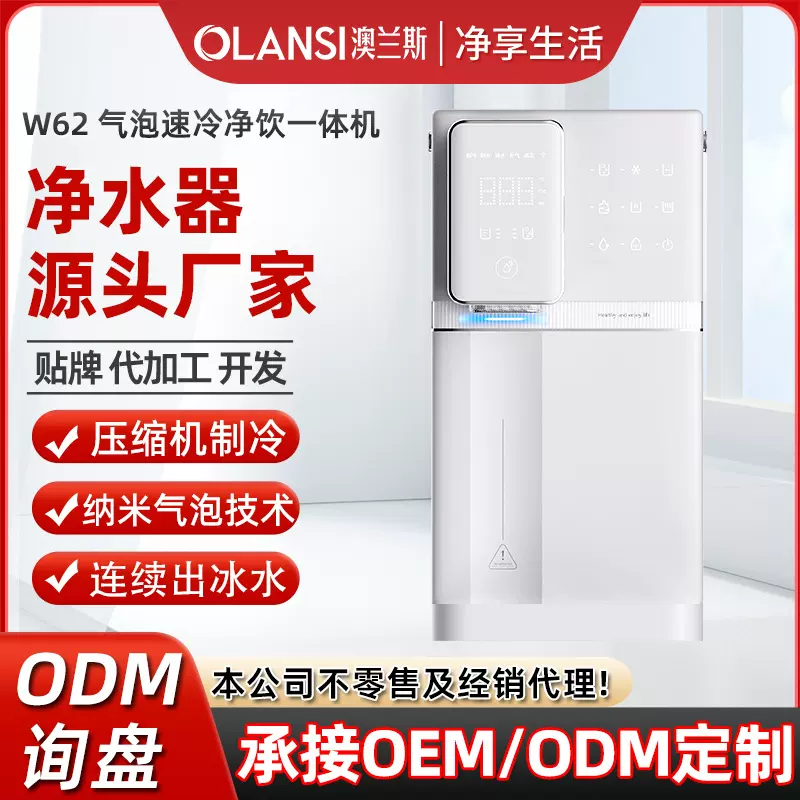 气泡冰水净水器RO反渗透冰水机家用净饮机台式免安装直饮净水机