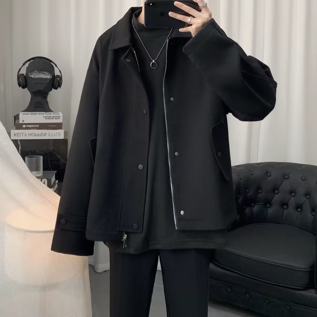 Hombres 2023 nuevo alto grado Ruan guapo nicho diseño corto abrigo de primavera y otoño suelta chaqueta americana