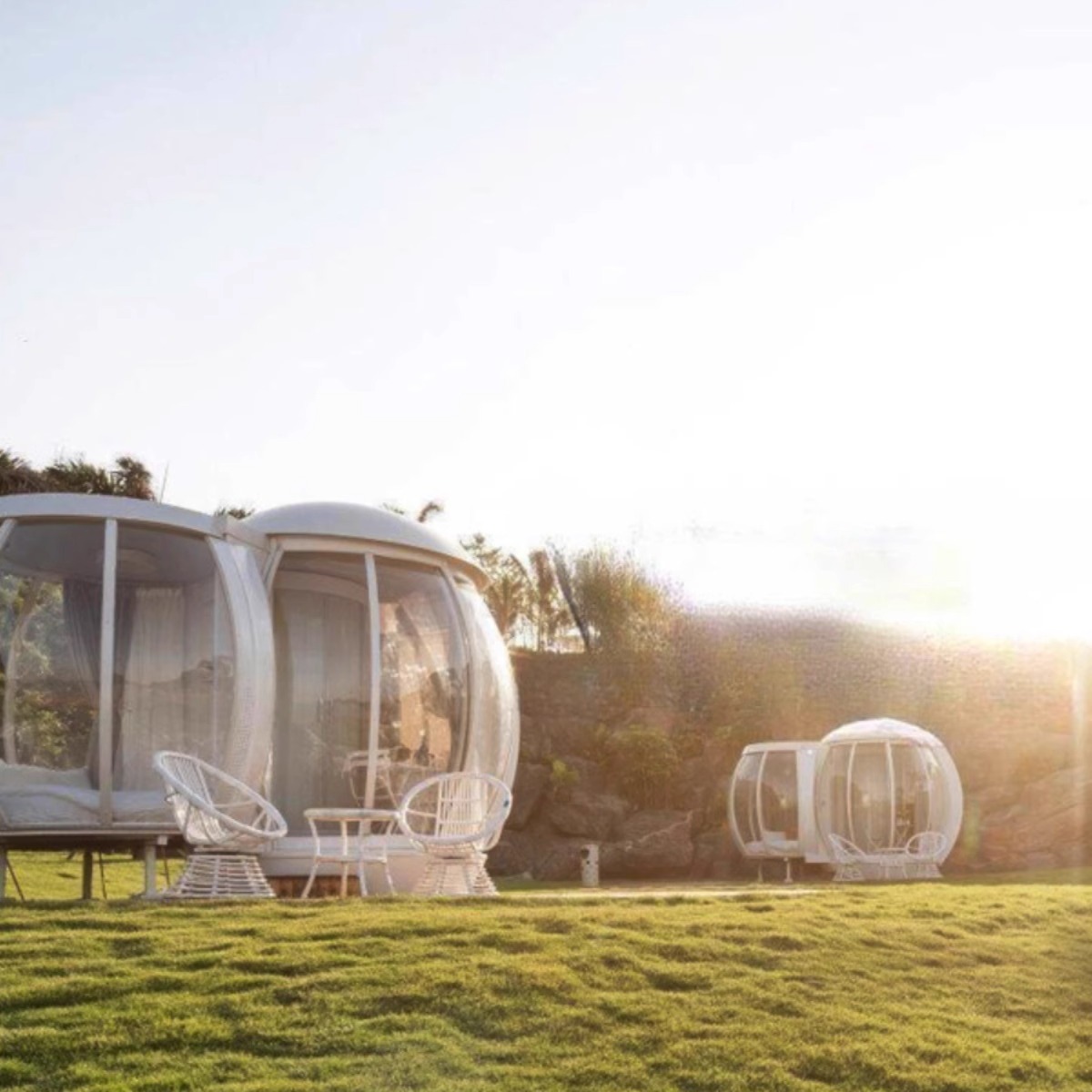 Exposición al aire libre de nivel profesional esférica cabina de cabina