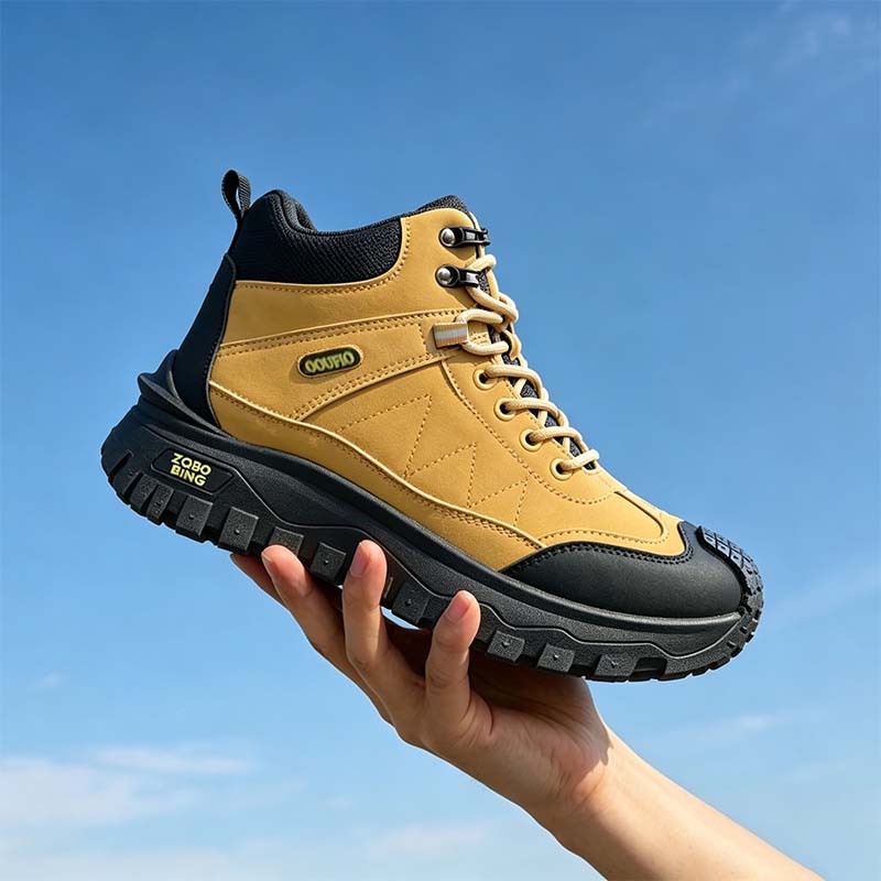 New autumn and winter couple's boots, size 35-48, mid-top, outdoor casual sports workwear, thick-soled, versatile shoes for men and women