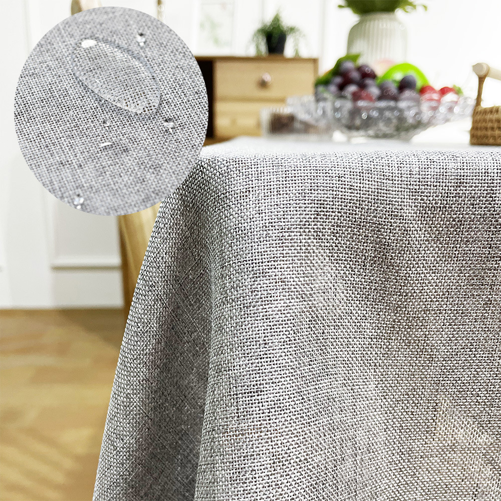仿麻防水桌布 灰色1