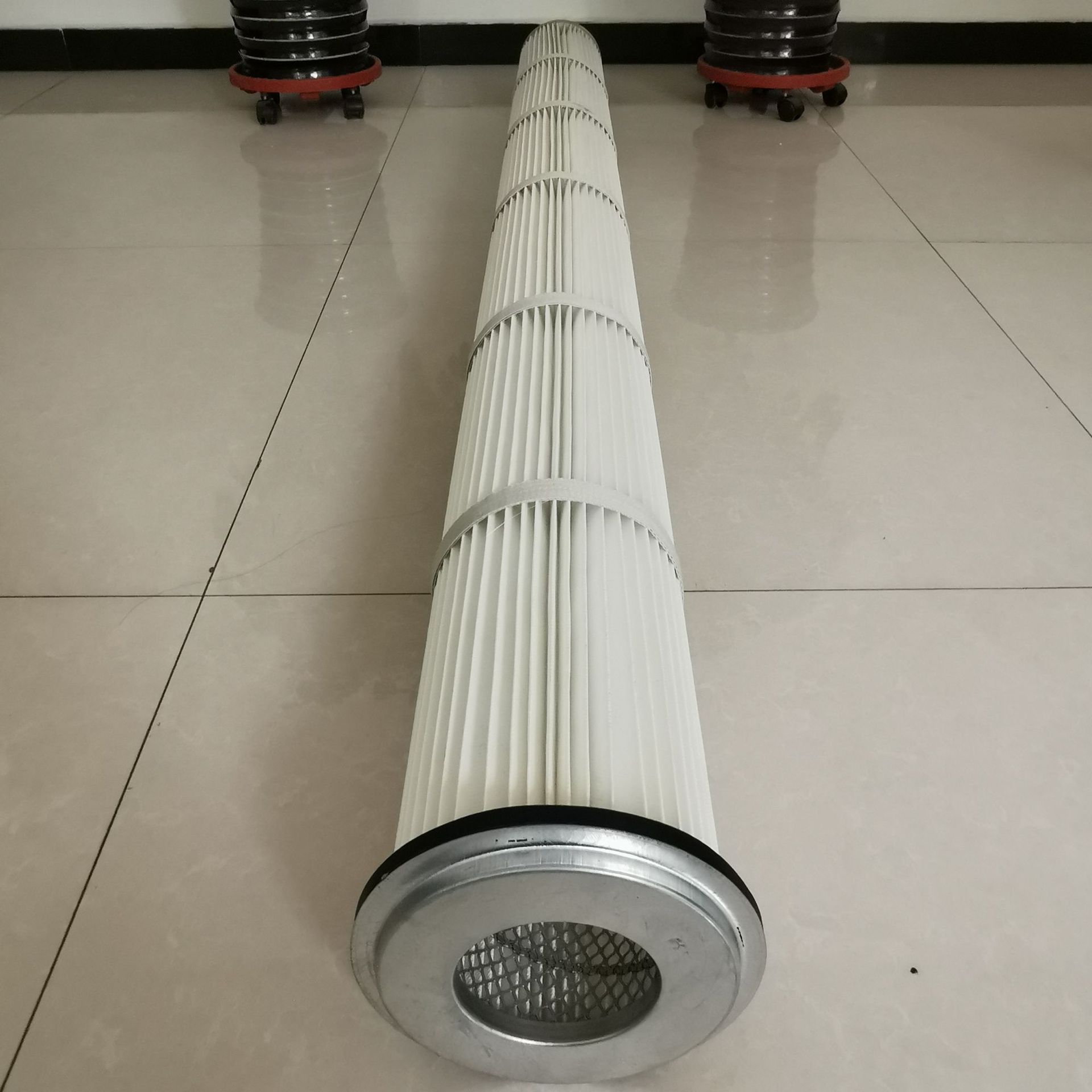 万泽供应矿山粉尘收集除尘滤筒  2米长粉尘滤芯 上装式160滤筒WZ