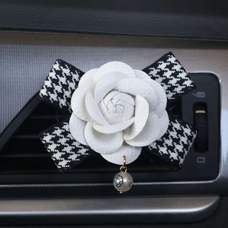 Camelia coche decoración de salida de aire coche camelia coche aromaterapia coche decoración de flores creativas al por mayor