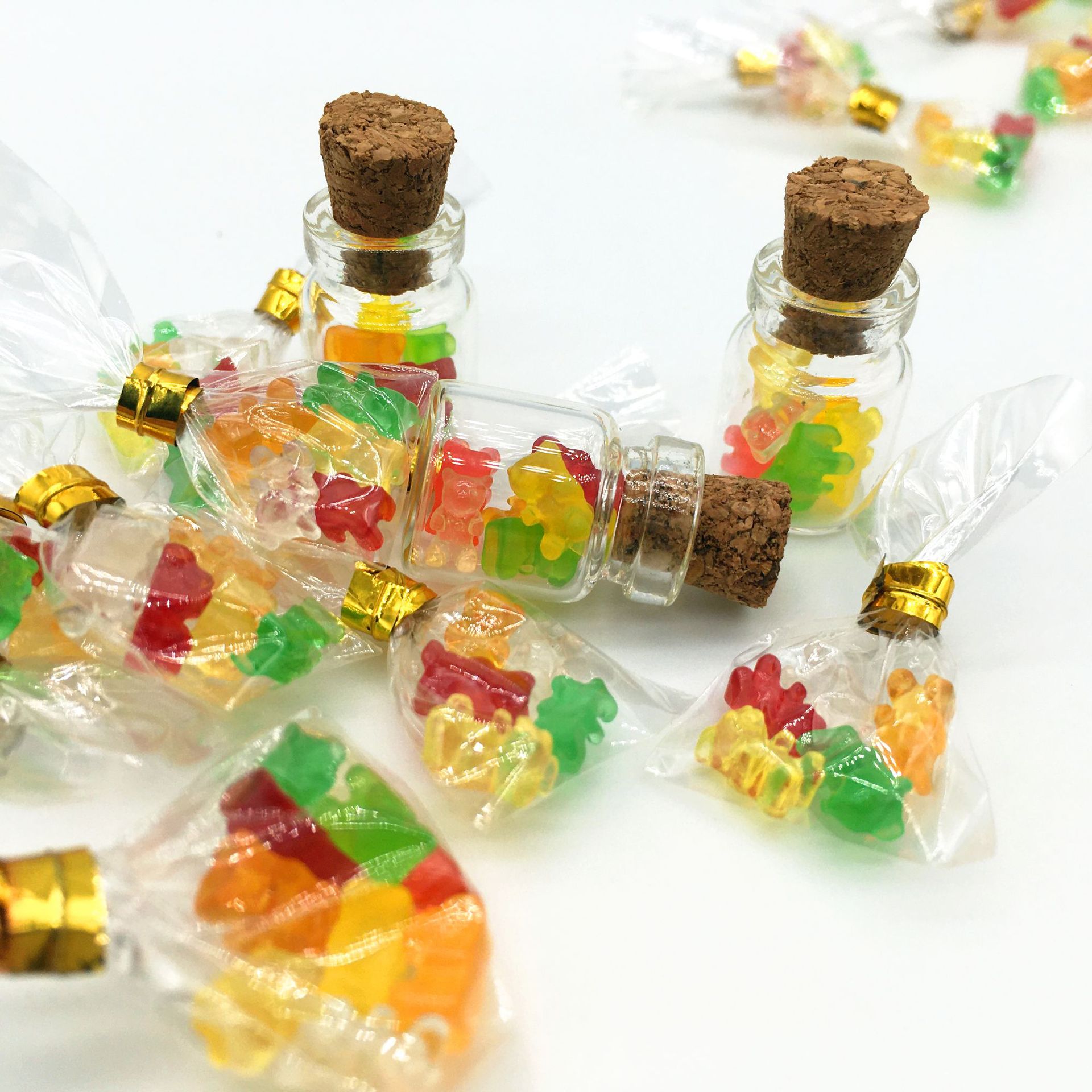 Casa de muñecas Dollhouse oso mini caramelo enlatado bolsa miniatura comida jugar escena modelo ob11 Accesorios