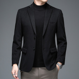 Men's Casual Wool Suit Autumn and Winter New Wool Casual Suit Men's Fashionable Jacket Single Western Top