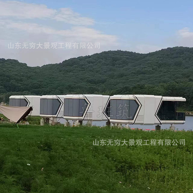 Campamento escénico al aire libre destacado B & B cabina móvil Cabina estrellada Sky View cabina inteligente Casa nueva