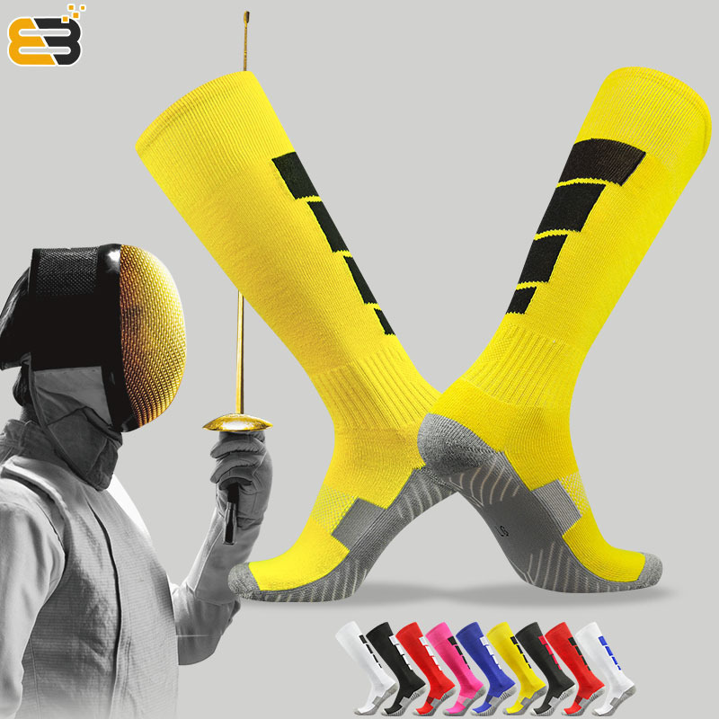 Professional Fencing Socks Children's Thickened Towel Bottom Long Barrel High Barrel Sweat-Absorbing Stockings Adult Competition Training Sports Socks Professional Fencing Socks Children's Thickened Towel Bottom Long Barrel High Barrel Sweat-Absorbing Stockings Adult Competition Training Sports Socks