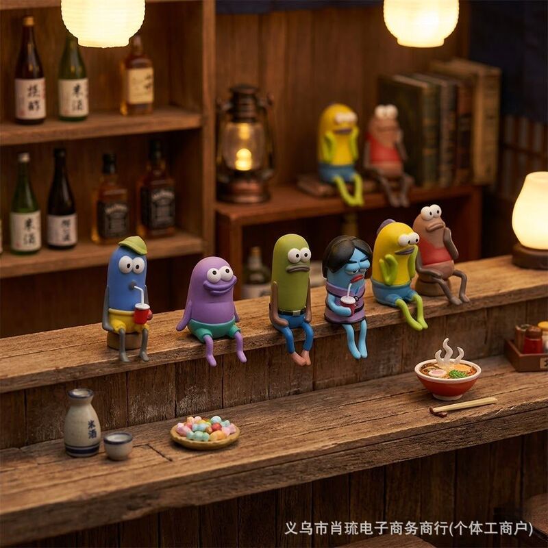 Popular Bikini Bottom residents blind box figures, passerby fish, ugly fish dolls, merchandise, desktop and car decorations, gifts Popular Bikini Bottom residents blind box figures, passerby fish, ugly fish dolls, merchandise, desktop and car decorations, gifts