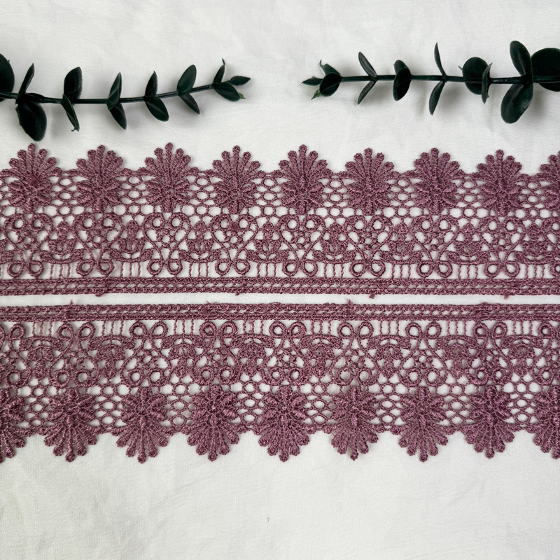 Inventario de 6CM códigos de barras de encaje multicolor ropa infantil cortina de falda para el hogar decoración de encaje accesorios solubles en agua