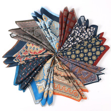 现货腰果花复古款图案印花圆点男士口袋手帕商务男款休闲方巾胸巾