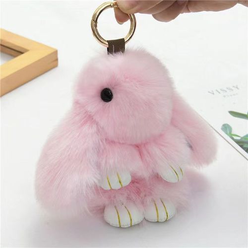Cute Rabbit Plush Rabbit Bag Pendant Plush Jewelry Pendant Imitation Rex Rabbit Keychain Pendant