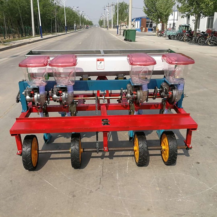 四轮玉米播种机小型免耕机2行农业玉米精播机 4行大豆免耕播种机