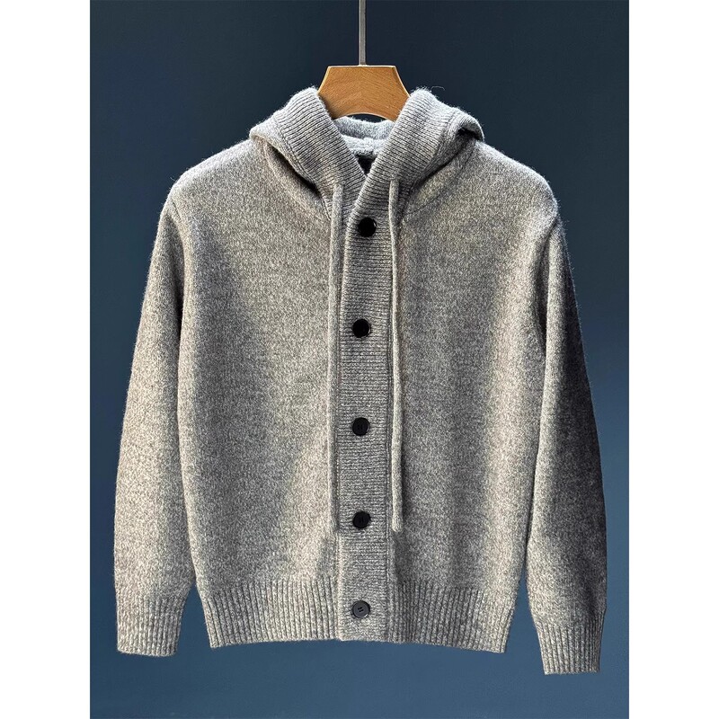 Autumn and Winter New Super Nice Hooded Sweater Men's Knitted Cardigan Jacket Trendy Brand Lazy Casual Sweater Top Autumn and Winter New Super Nice Hooded Sweater Men's Knitted Cardigan Jacket Trendy Brand Lazy Casual Sweater Top