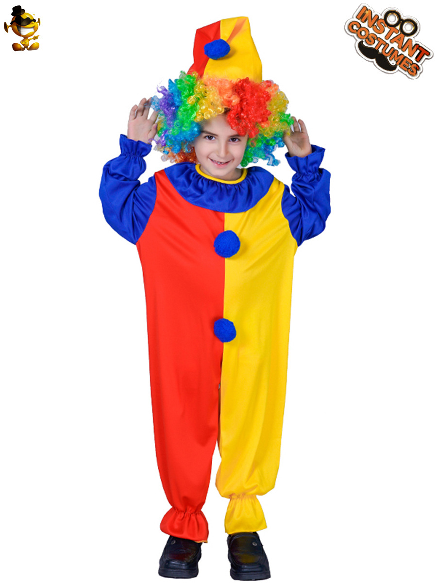 Halloween niños payaso rendimiento apoyos traje niños pequeños payaso juego de rol traje de rendimiento