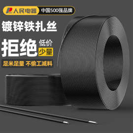人民电器电镀锌扎丝捆扎铁丝扎线建筑电缆电线包胶铁丝扎带线束