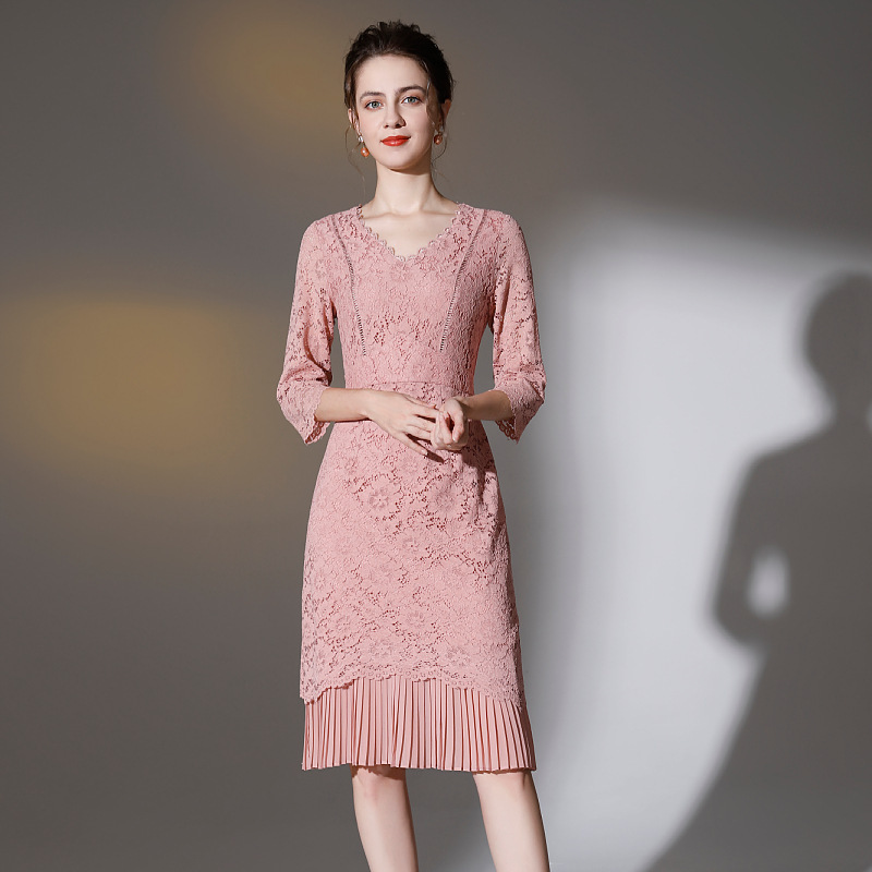Shenzhen brand plus size dress thin middle-aged dress popular women's dress for mother-in-law Shenzhen brand plus size dress thin middle-aged dress popular women's dress for mother-in-law