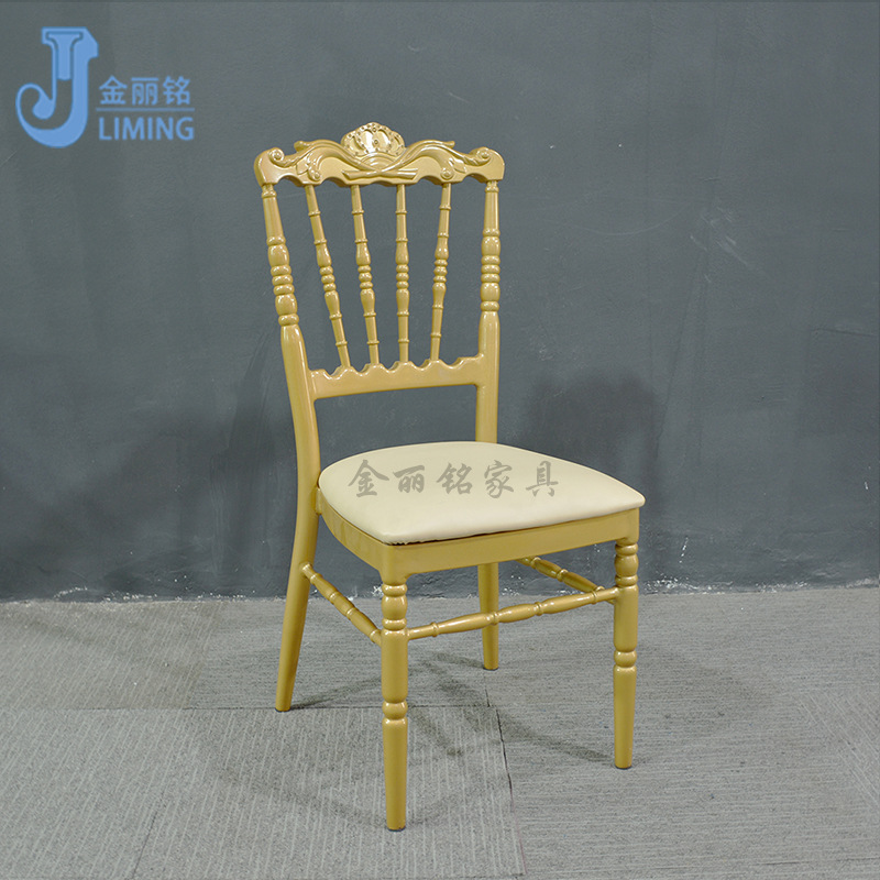 Fábrica al por mayor Silla de comedor nórdico muebles de hotel aleación de aluminio SILLA DE Napoleón Silla de Castillo al aire libre Silla de boda al por mayor