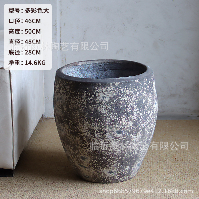 Retro de alto nivel gran calibre centro comercial hotel lirio bambú dragón árbol de sangre pájaros del cielo gran maceta verde