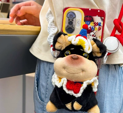 Car Interior Decoration Ornaments Pocket – Seat belt shoulder pad - bee-dog-mobile-phone-back-clip-lanyard-1-piece