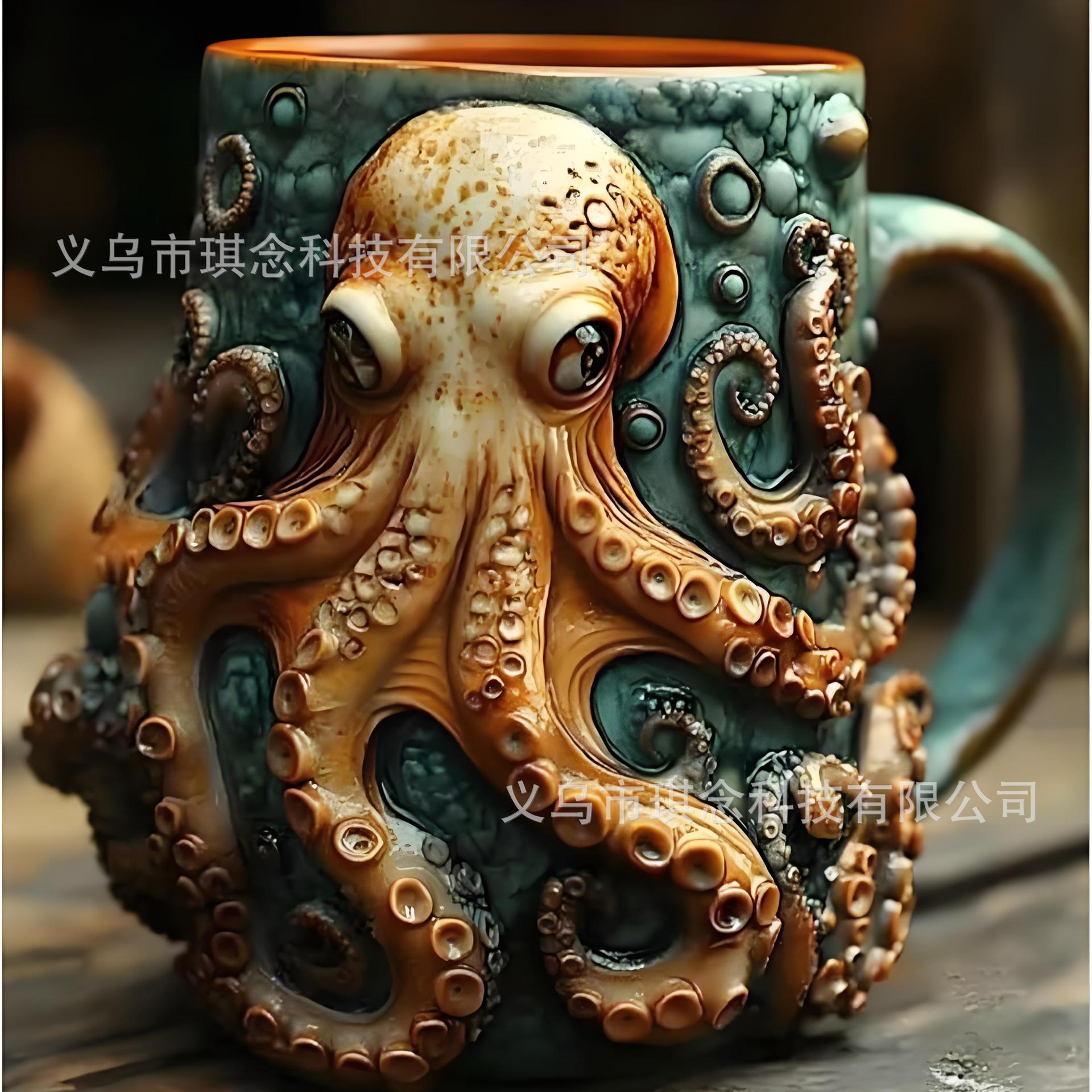 Estilo explosivo transfronterizo Cthulhu-Inspired Pirate Tankard Taza de pulpo Decoración de bar